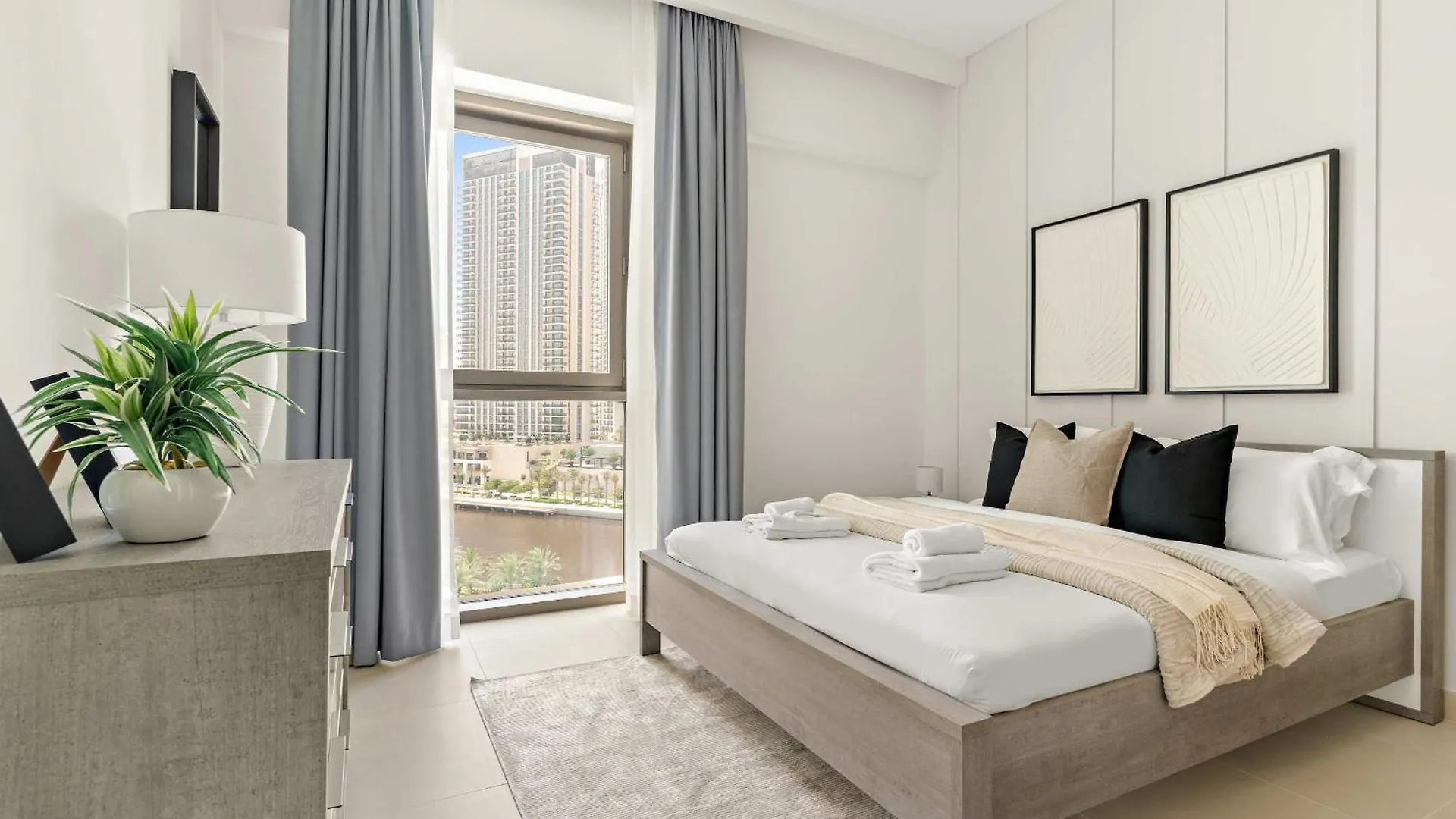Silkhaus Chic 1Br In Creek Beach Grove With Pool View Dubai Apartment